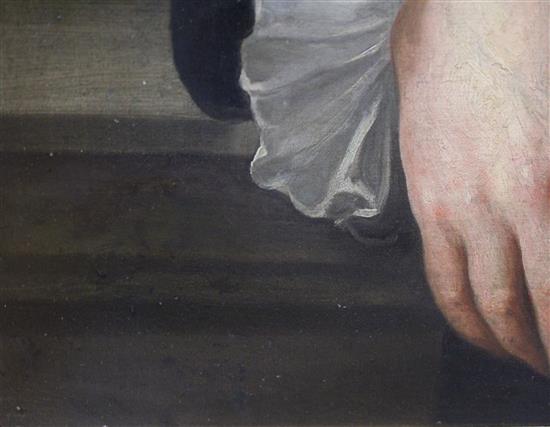 Follower of Richard Wilson (1714-1782), oil on canvas, half-length portrait of a gentleman